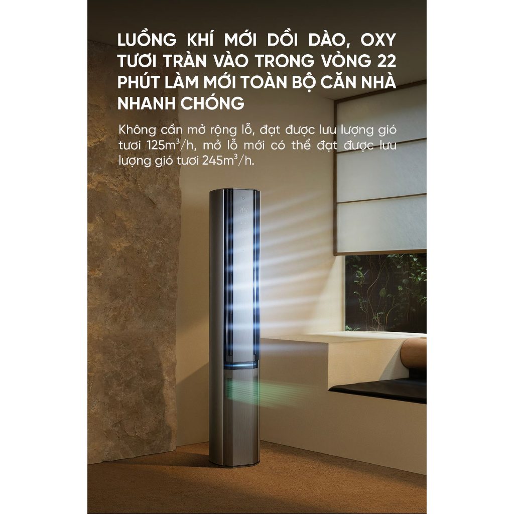 Điều Hòa Cây Xiaomi Mijia Pro KFR-72LW – NA11/F1A1 3HP 27000BTU – Lấy Khí Tươi