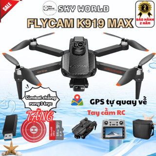  Máy bay điều khiển từ xa K919 Pro Max Flycam mini Gimbal Chống Rung 3 trục Flaycam giá rẻ GPS 
