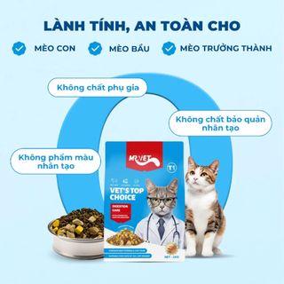 MRVET   Mr Vet 1KG Thức Ăn Cho Mèo Hạt Topping Cao Cấp T1 T2 T3 T4 G1 - Hoàng Kim 