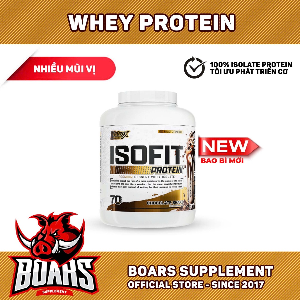 THỰC PHẨM BỔ SUNG THỂ HÌNH NUTREX ISOFIT WHEY 5LBS