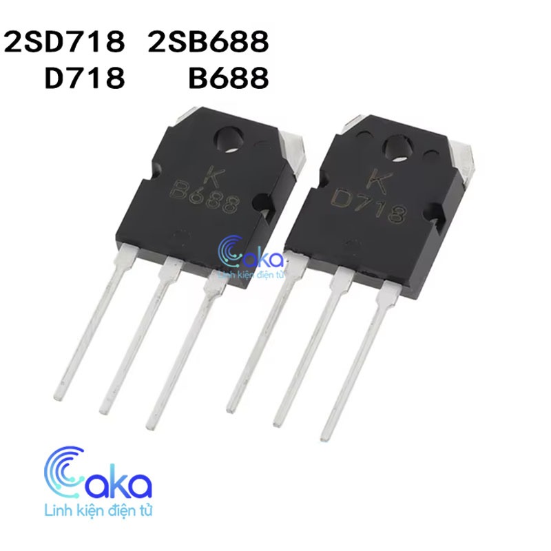 Transistor Công Suất Cao D718 B688 TO-3P – Đôi NPN PNP Dùng Cho Mạch Âm Thanh