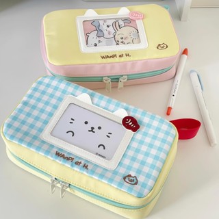  Hộp Bút Khung Mèo Dễ Thương – Túi Đựng Văn Phòng Phẩm Dung Lượng Lớn, Nhiều Ngăn Tiện Lợi 