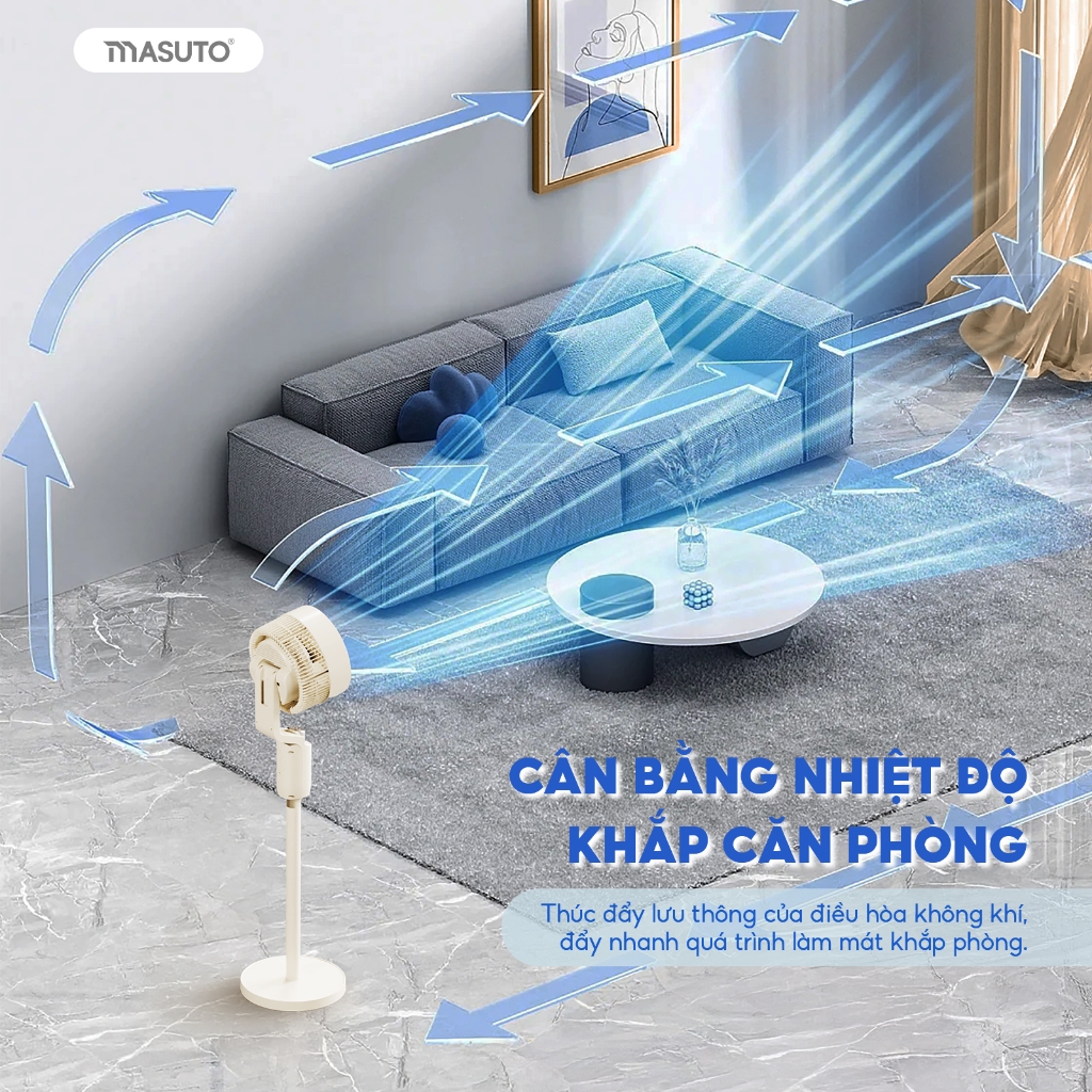 Quạt Điện Cây Masuto Thông Minh AI Điều Khiển Giọng Nói Phát Ion Âm Quạt Cây Tuần Hoàn Không Khí | BigBuy360 - bigbuy360.vn