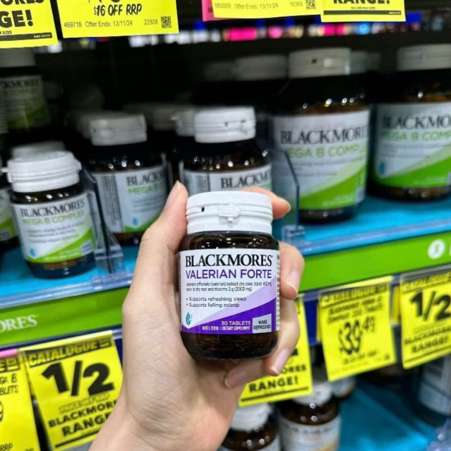 [HÀNG CHUẨN ÚC] Hỗ trợ giấc ngủ Blackmores Valerian Forte 2000mg