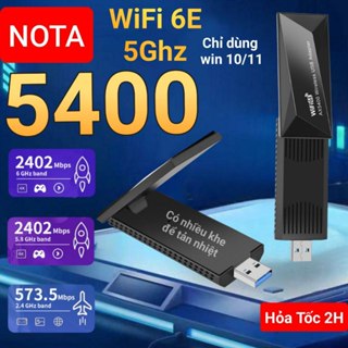 [Hỏa Tốc] USB WiFi 6E 5400 có 5G và 1800 Mbps Wifi 6. bộ thu wifi siêu tốc cho pc chơi game hút wifi tốt