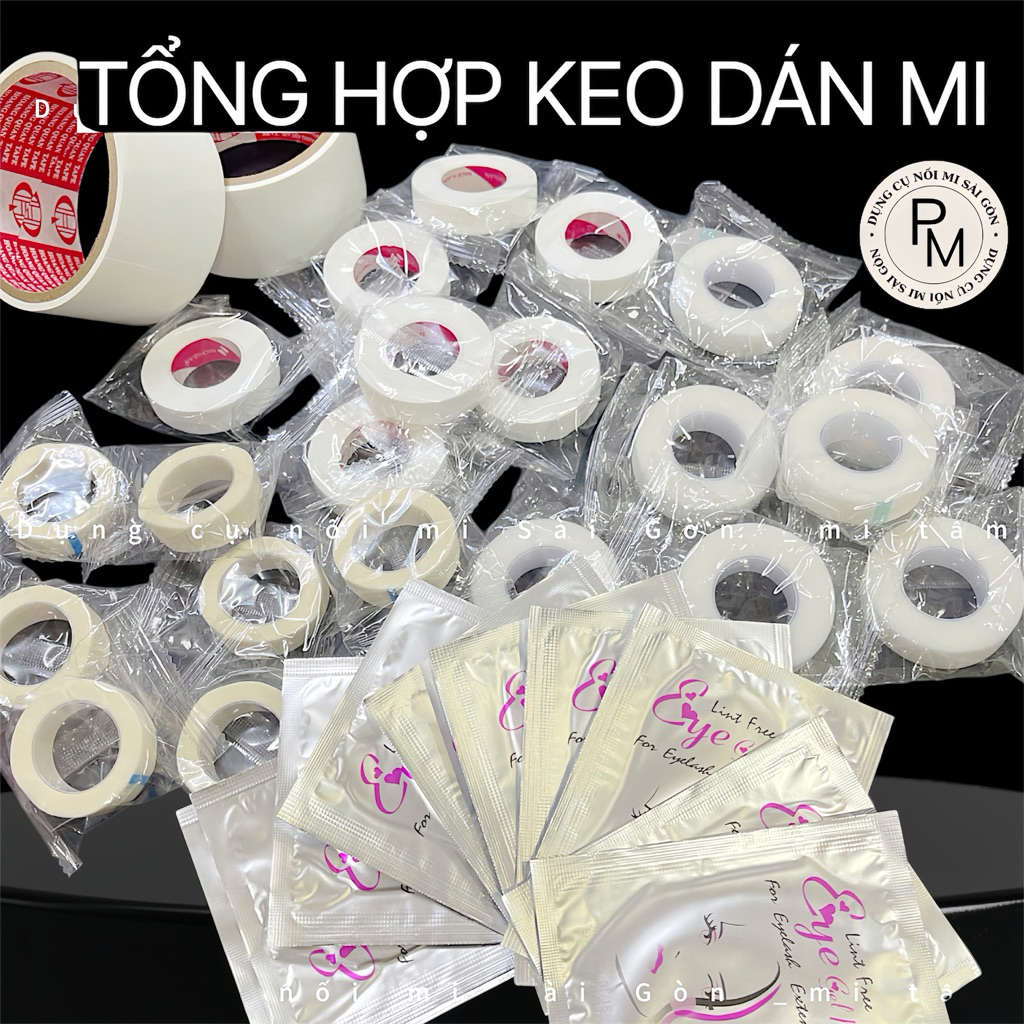 Băng keo dán mi, băng keo lụa, băng keo gai, gel patch, Simili, băng keo nhật
