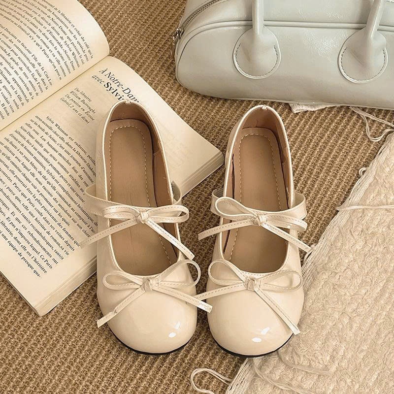 Giày bệt dáng tiểu thư kết hợp trang trí nơ thời trang lirashoes