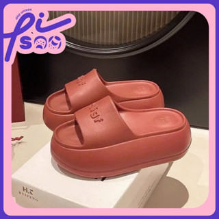 Dép Bánh Mì nữ chữ nổi Higf, Dép Quai Ngang  nữ đế cao 6cm phong cách Hàn Quốc