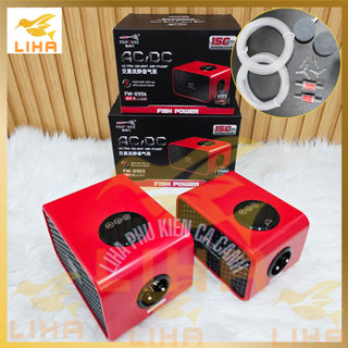 Máy Sủi Oxy Tích Điện FISHPOWER FW8903 FW8904 - Máy Oxi Siêu Êm Màn Hình Cảm Ứng Cho Bể Cá 