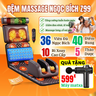 Ghế massage toàn thân, Nệm mát xa cổ vai gáy toàn thân, Đệm massage chườm nóng bi xoay có hồng ngoại