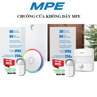 Bộ chuông cửa không dây MPE DB3, DB5, hàng chính hãng, BH 12 tháng giá tốt