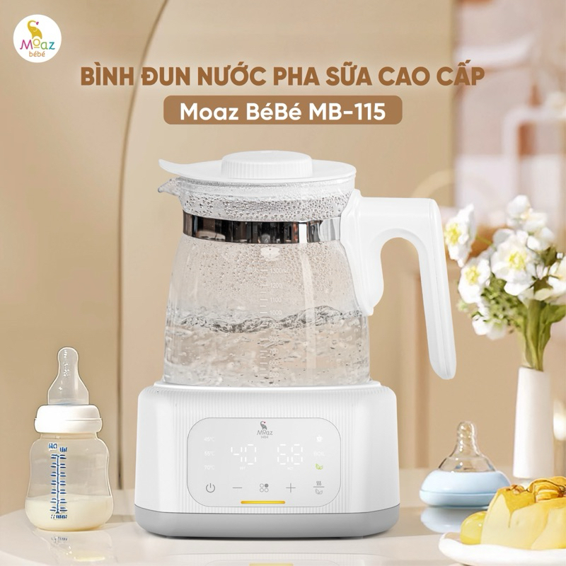 Bình đun nước pha sữa khử clo Moaz Bebe MB115 SmartBaby