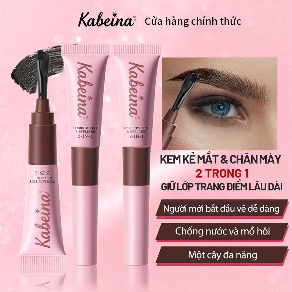 Bút Kẻ Mày và Kẻ Mắt 2 trong 1 KABEINA - Lâu Trôi - Chống Lem - 3 MÀU TỰ NHIÊN - CHUẨN DÁNG MÀY ĐẸP