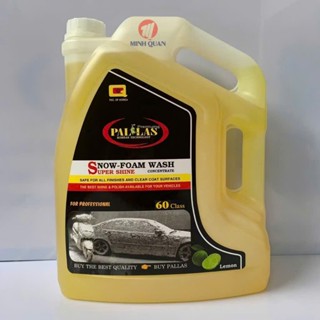Nước Rửa Xe Bọt Tuyết PALLAS Siêu Bóng 60 - 6 Lít, Hương Chanh, Dung Dịch Rửa Xe Ô Tô, Xe Máy Siêu Sạch