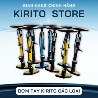 Bơm xe đạp xe máy KIRITO có đồng hồ bơm khỏe nhanh đầy hơi, bền đẹp nhiều loại