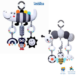 Đồ chơi treo nôi cũi xe đẩy bằng vải bông có âm thanh leng keng cho bé sơ sinh Pipovietnam