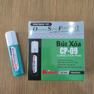 [Một cây] Bút xóa King CP-09 – Mau khô, đầu nhọn dễ xóa, mực êm mịn