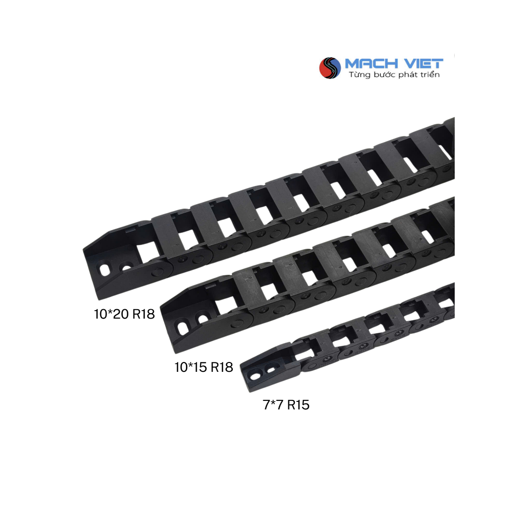 Xích nhựa đi dây hãng Pund kích thước 7*7, 10*15, 10*20, 15*15, 15*20, 15*30, 18*25, 18*37, 18*50
