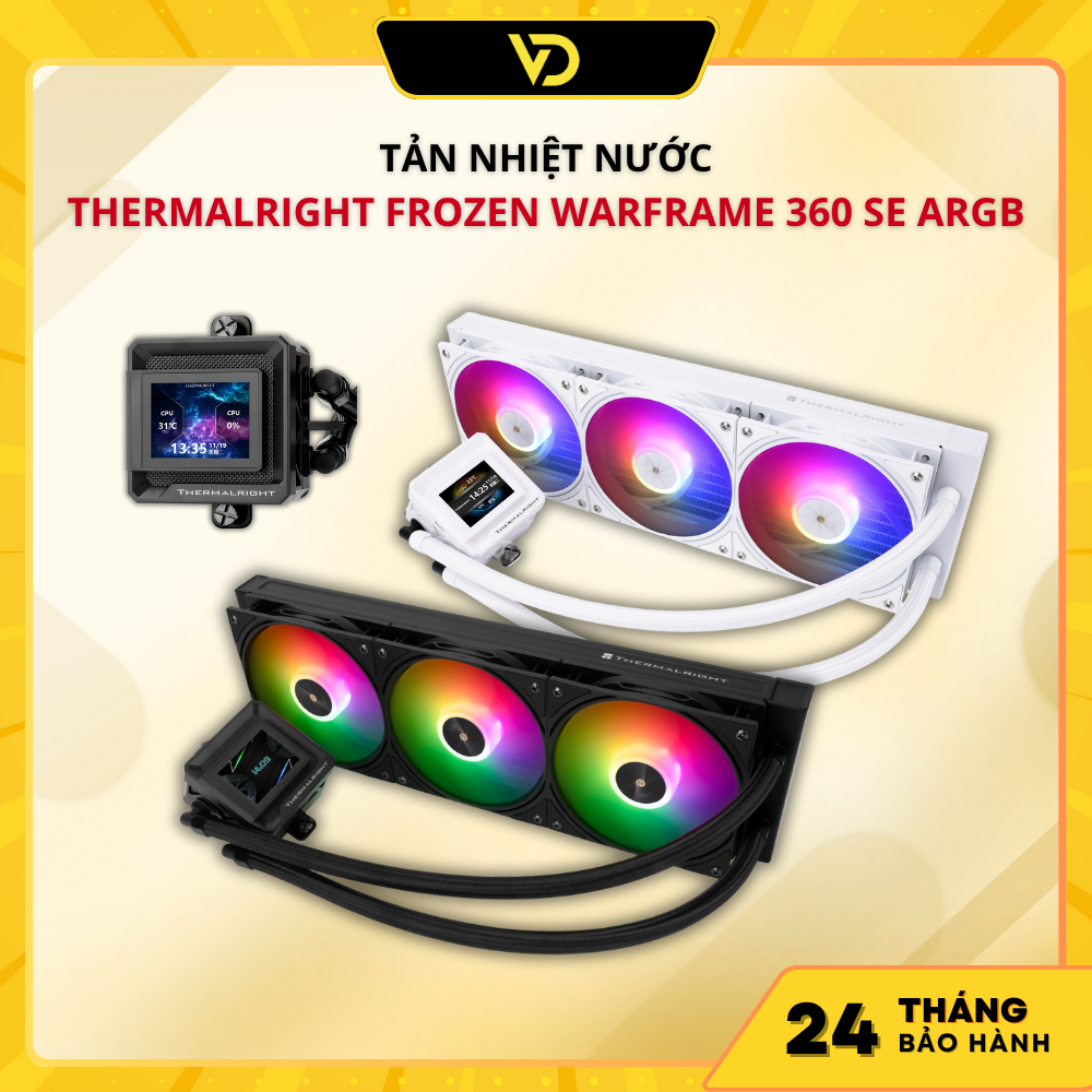 Tản Nhiệt Nước AIO THERMALRIGHT FROZEN WARFRAME 360 SE ARGB Black / White - Bảo Hành 24 Tháng