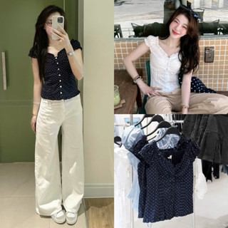 (ẢNH OLDSCHOOL) Áo kiểu nữ bèo nhún ngực cổ V dáng ôm xếp ly eo RIRI TOP