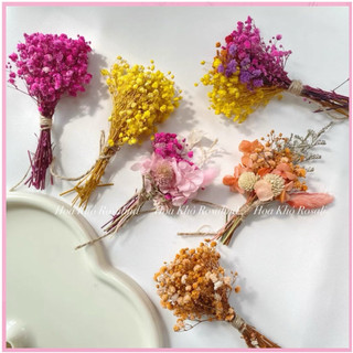 Bó babi mini deco thiệp , hoa khô trang trí vintage