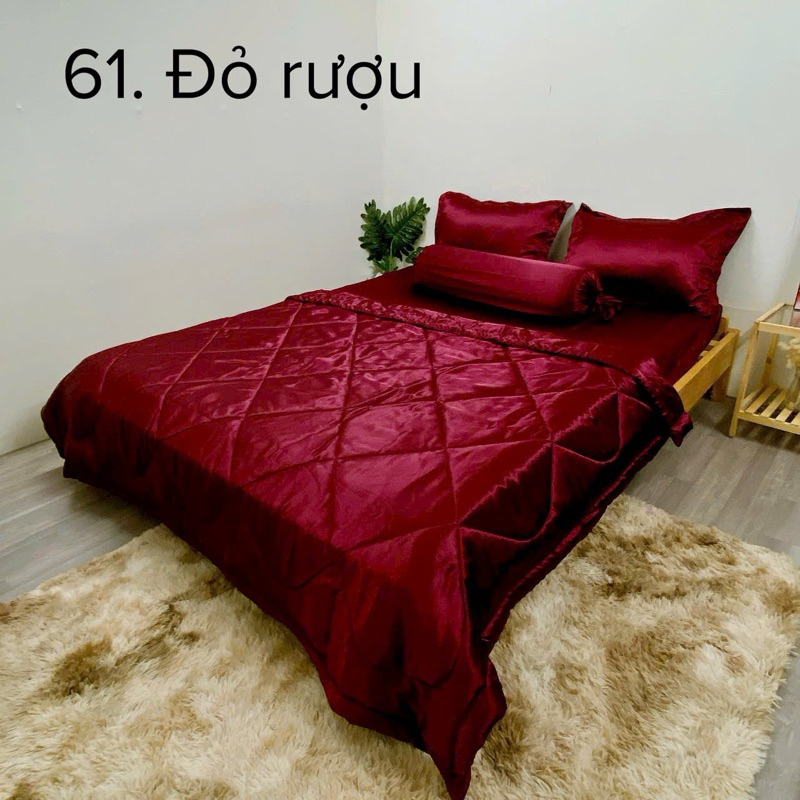 Bộ ga phi lụa m6( 2 bao nằm, 1 bao ôm, 1 drap)