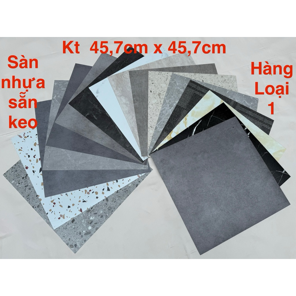 Sàn Nhựa Vân Xi Măng ,Bê Tông Có Sẵn Keo, Hàng Loại 1