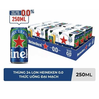 Thùng 24 lon bia Heineken 0 độ 250ml