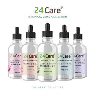 [30ml] Dầu Massage Cơ thể Tinh dầu và Dầu nền dung tích 24Care Hương thơm nhẹ nhàng, quyến rũ, nâng cơ, thữ giãn