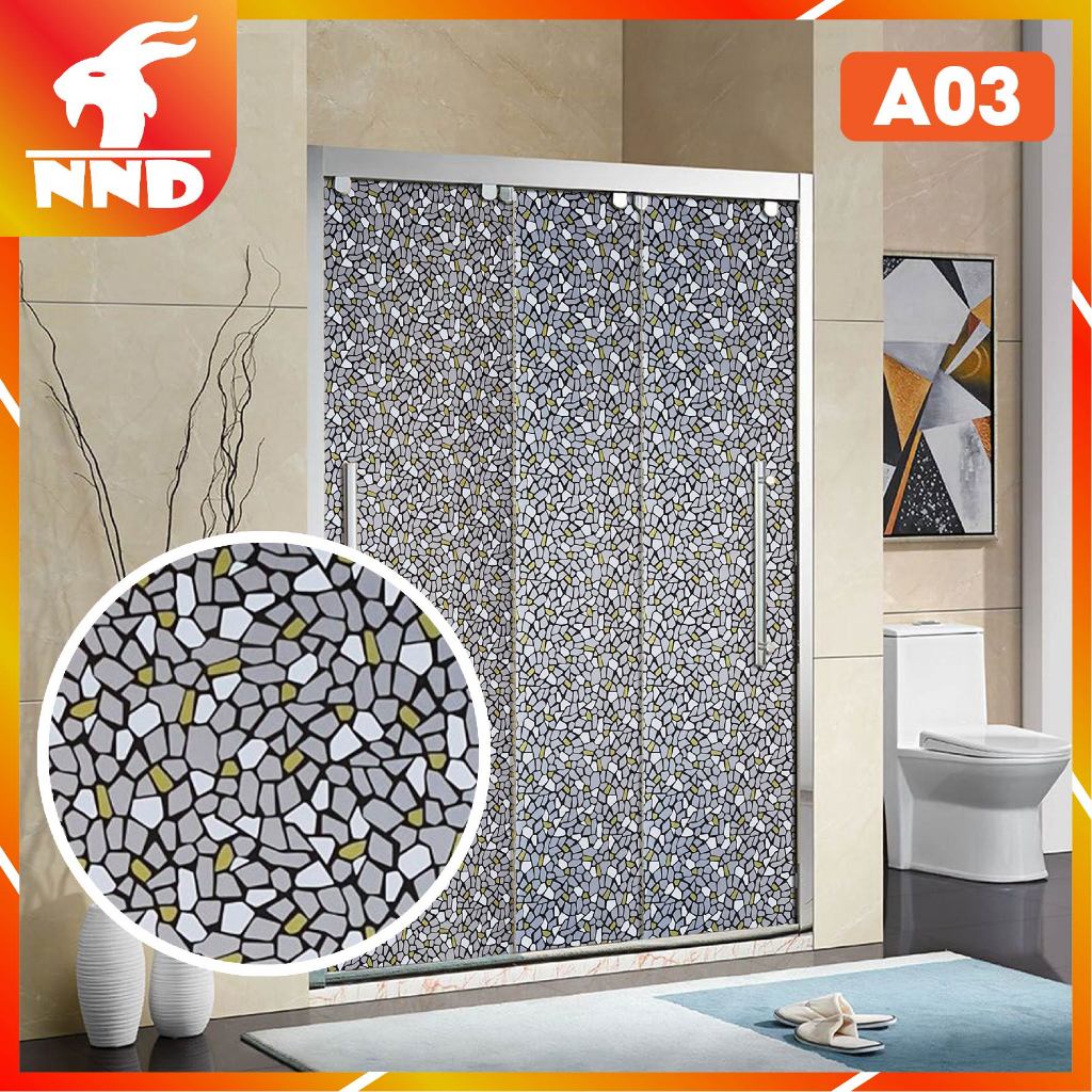Giấy dán kính 3D Trang trí giả đá - Khổ 90cm | A03