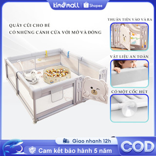  Quây Cũi cho bé Cửa nhựa quà tặng an toàn cho trẻ sơ sinh,Tháo Lắp Dễ Dàng Nhanh Chóng+Bóng 
