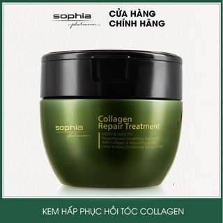 Kem hấp ủ phục hồi tóc collagen sophia 450ml(hộp màu xanh) _TDUS