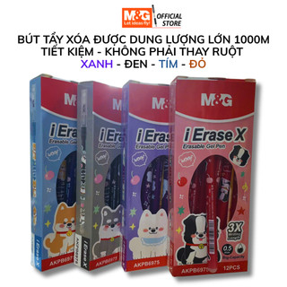 Combo 3/5/12 Bút Tẩy Xóa Được Mực Liền Thân Dung Lượng Lớn 1000m Chính Hãng M&G AKPB6975