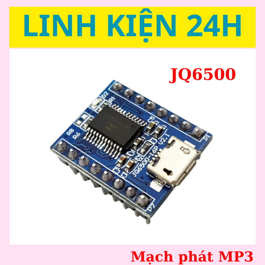 Module phát âm thanh MP3 JQ6500 HW-896 V1.2 4MB - Mạch phát âm thanh mp3 - Mạch phát nhạc MP3