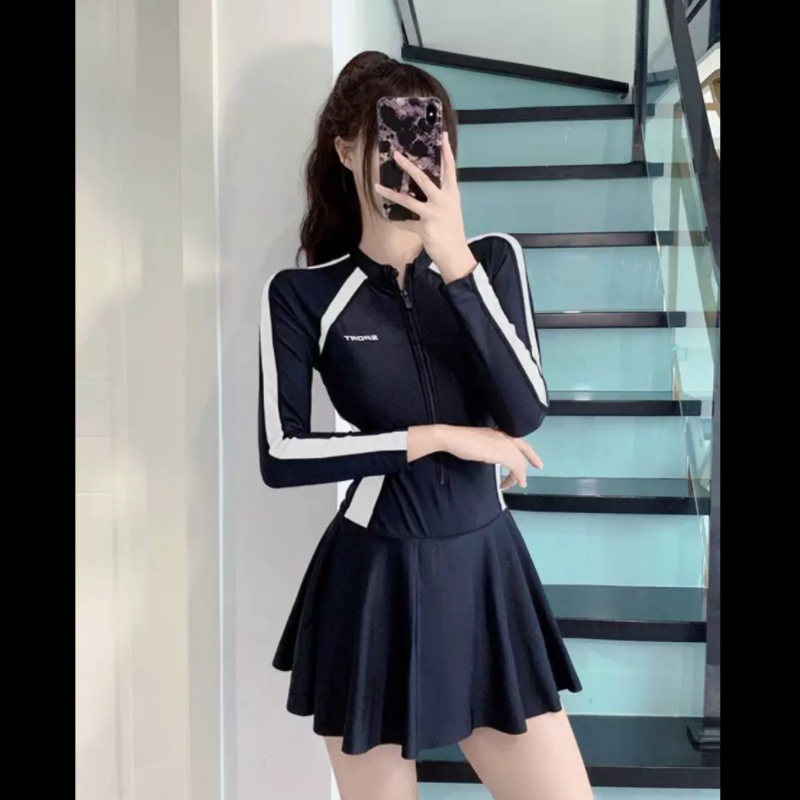 Đồbơi một mảnh gợi cảm nữ, đồ bơi ngắn và dài tay, đồ bơi đi biển có khóa kéo và quần bảo hộđệm ngực | BigBuy360 - bigbuy360.vn