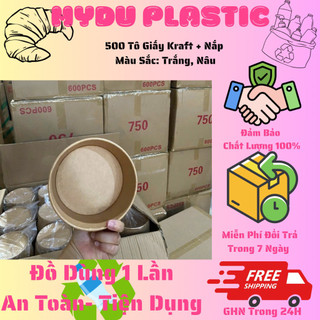 THÙNG 500 TÔ GIẤY+ NẮP SIZE 750ML, 1000ML