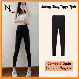 Combo 2 Quần Legging Ôm Ống Dài, Mẫu Quần Tôn Dáng đẹp cho nữ, Vải thoáng mát cho chị em vận động