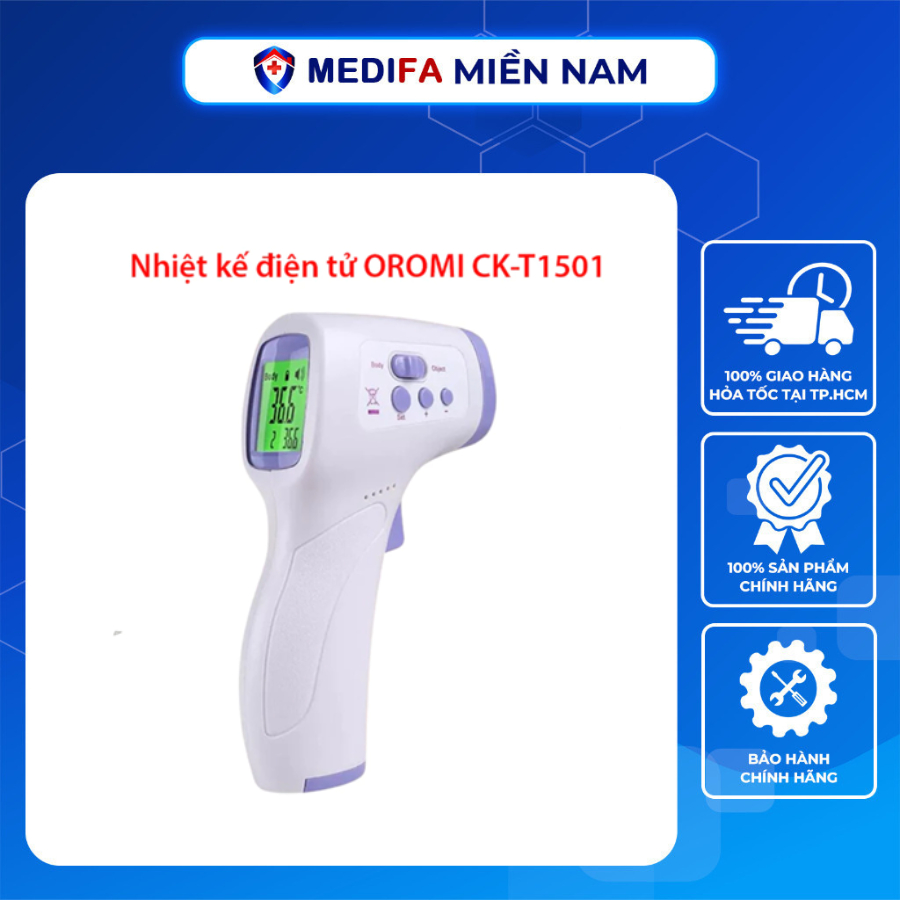 Nhiệt Kế Điện Tử Oromi CK-T1501 Cho Độ Chính Xác Cao Với Công Nghệ Cảm Biến Hồng Ngoại