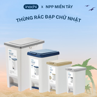 Thùng đựng rác cao cấp Inochi. Thùng rác có nắp- KÈM LÕI bên trong, thiết kế có nắp bền đẹp hiện đại