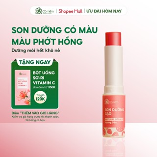 Son Dưỡng Môi Có Màu Gạo Hương Dâu Mềm Môi Ngăn Ngừa Nứt Nẻ Và Thâm Môi Cỏ Mềm 3,6g