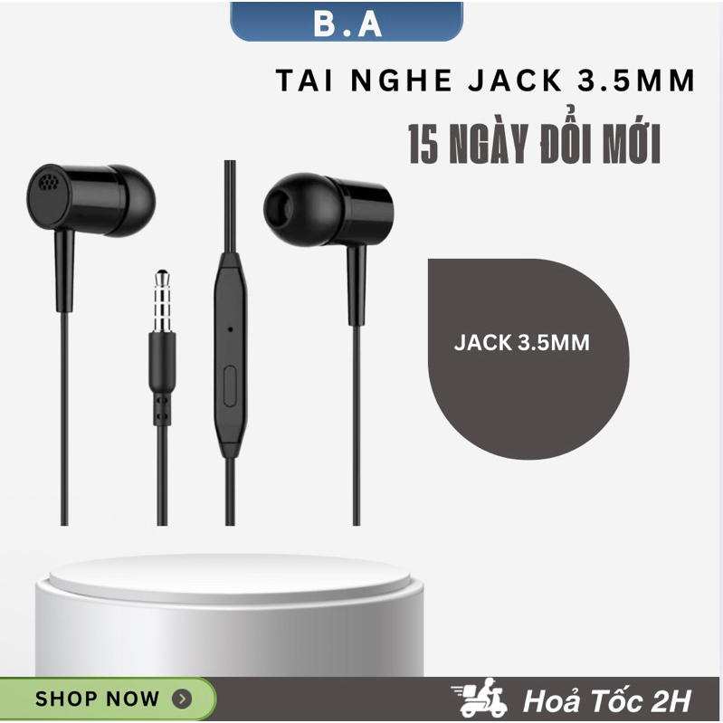 Tai nghe nhét tai có dây D21 Bass Jack 3.5mm
