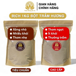  Bịch 1kg bột trầm hương đốt xông nhà tẩy uế đồ thờ cúng phong thủy thu hút tài lộc Trầm Hương Hà Xá 