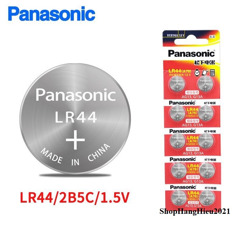 Pin LR44 Panasonic (AG13 / A76) Alkaline Siêu Bền Hàng Nhập Khẩu