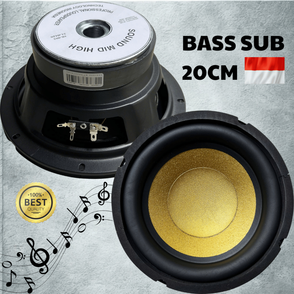 Bass Sub 20 cm Coil 51 Từ 120 (GIÁ 1 CÁI) Gân Cao Su Chuyên Ráp Loa Thùng , Loa Sub, Loa Trầm