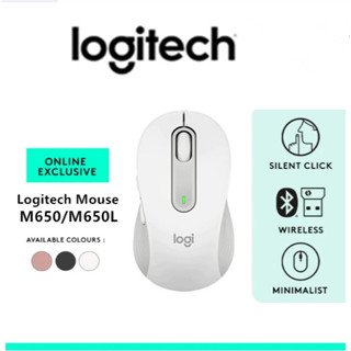 Chuột không dây Bluetooth Logitech M650 , Chuột máy tính xách tay văn phòng im lặng cho PC