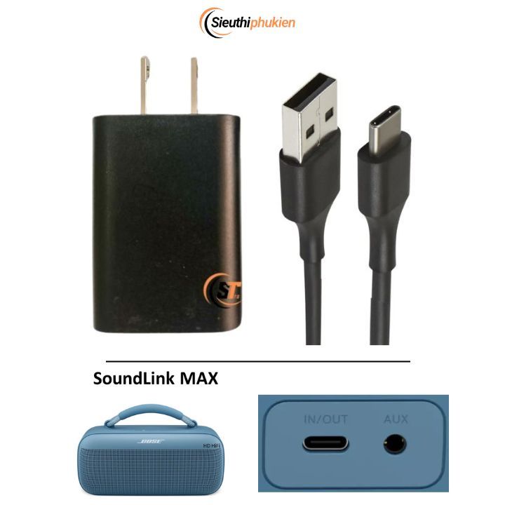 Sạc loa Bose SoundLink Max Portable xịn - bảo hành 1 năm. Cáp sạc loa Bose SoundLink Max UC