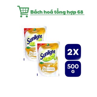 [HÀNG TẶNG] Combo 2 túi x 500g Nước rửa chén Sunlight Thiên Nhiên 100% Gốc thực vật Lô Hội/Gừng