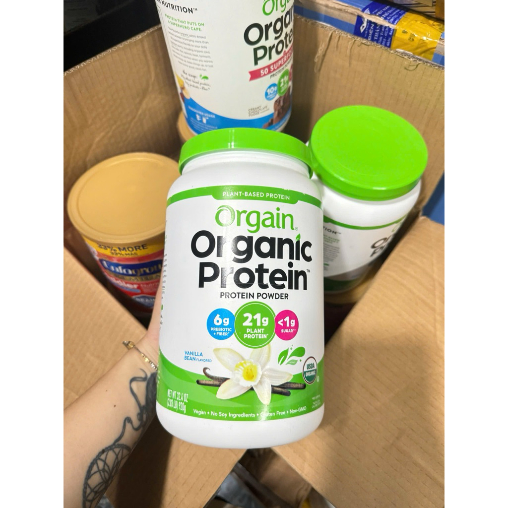 [2027 ]Bột đạm thực vật hữu cơ Orgain Organic Protein Plant Based Protein Powder nhiều hương vị [Hàn
