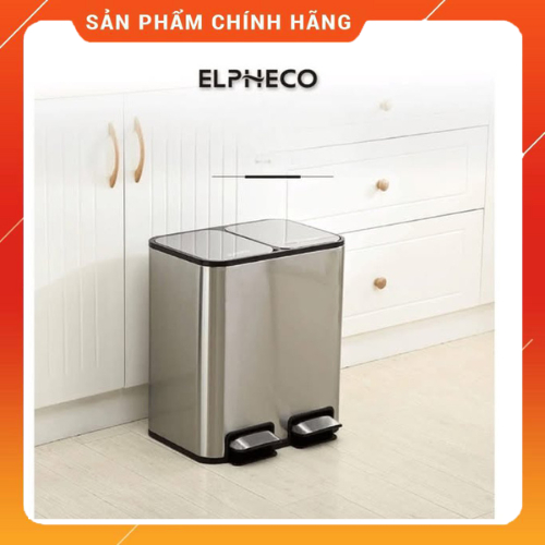 Thùng rác đạp chân đôi Elpheco ELPH7714 loại 50L (25L + 25L)