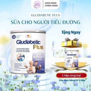 Sữa tiểu đường thực phẩm bảo vệ sức khoẻ GLUDIABETIC PLUS sữa hỗ trợ dinh dưỡng dành cho người tiểu đường hộp 400 900g 
